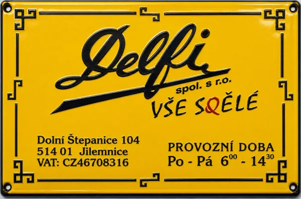 Smaltovaná cedule S-firma 4